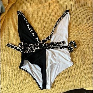 Multi print swim suit